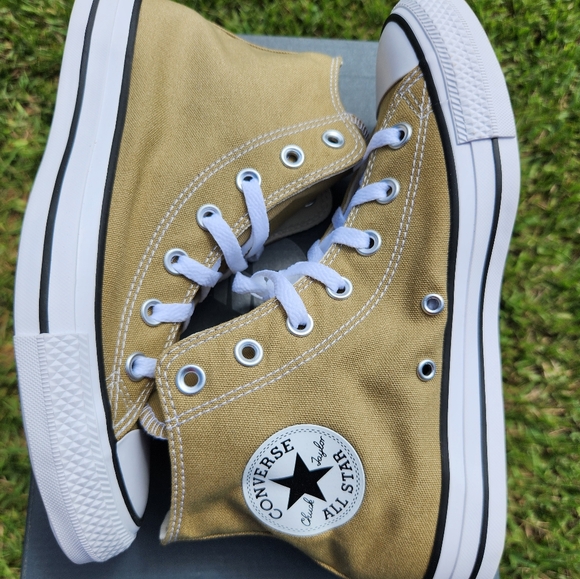 Converse Men\'s Chuck Taylor All Star Hi \'Burnt Honey\' Canvas Sneakers Shoes New main image 8